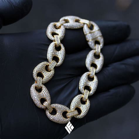 gold chain gucci link designs for men|diamond cut Gucci link chain.